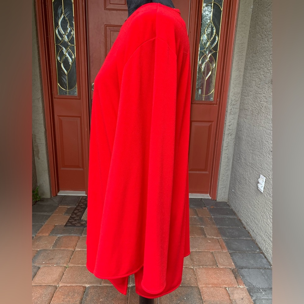 Lauren Ralph Lauren Red Bell Sleeve Tunic Top - Picture 6 of 9